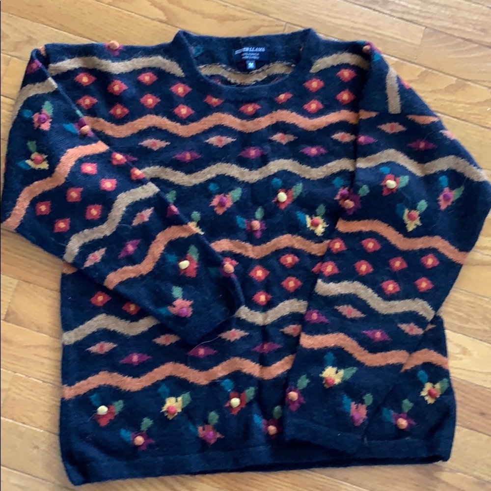 ‼️SALE‼️Silver Llama Sweater